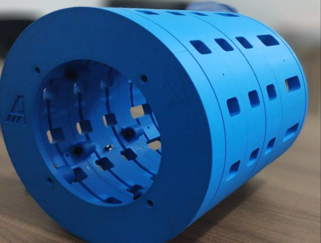 Mandril completo azul usinado